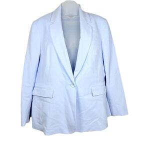 The Limited Petite XL Blazer Blue Sky One Button Career Office Jacket Stretch